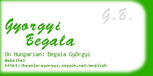 gyorgyi begala business card